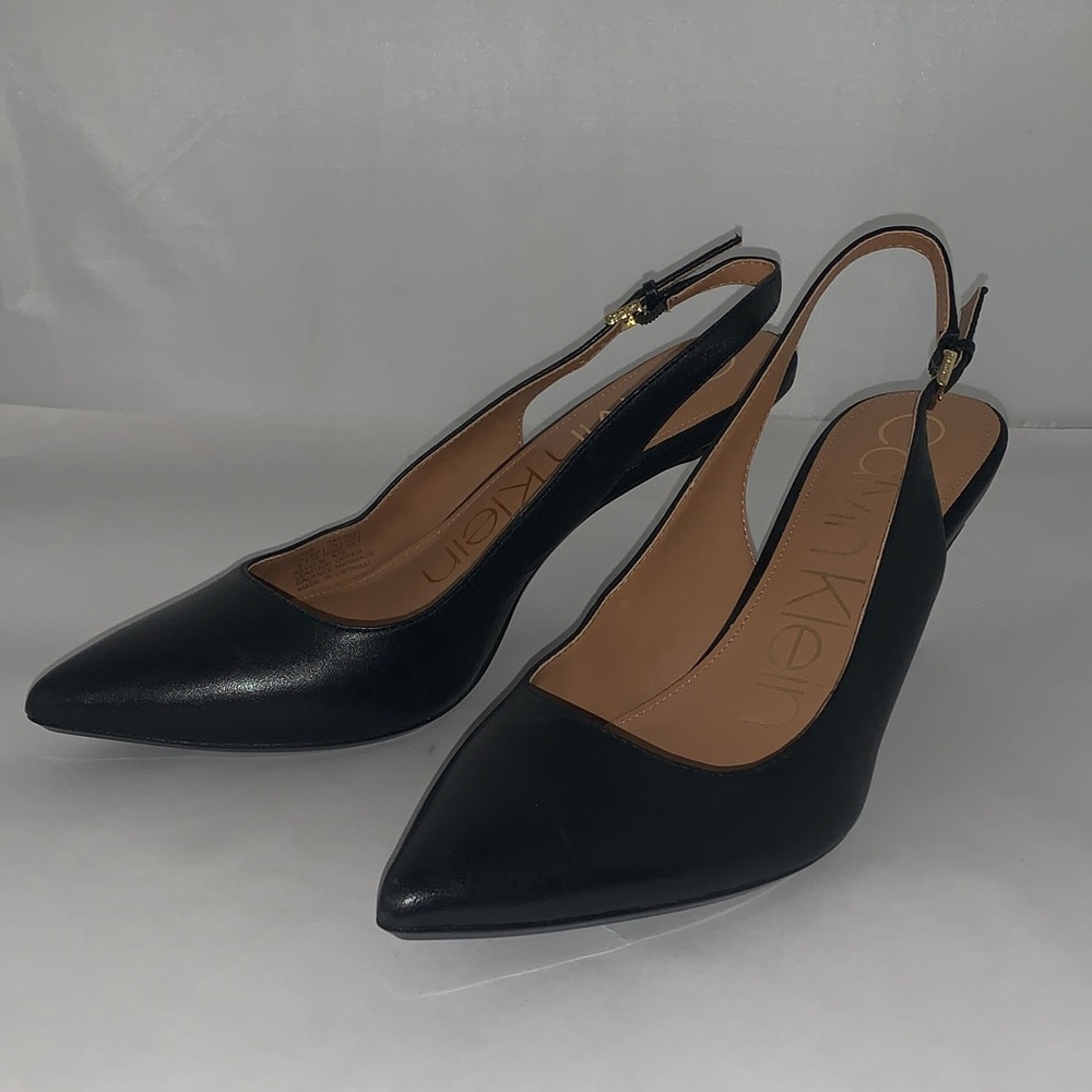 Calvin Klein Gala Black Slingback Heels